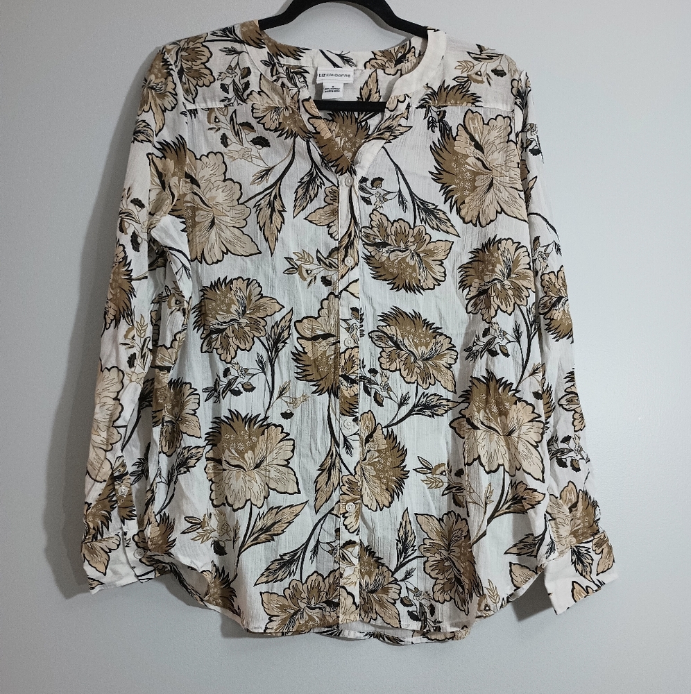 Liz Claiborne Floral Blouse M